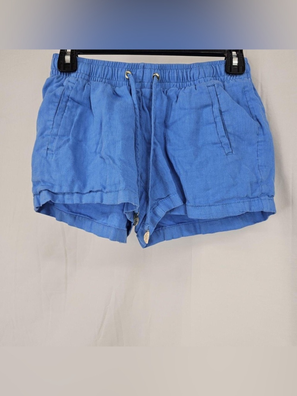 Lilly Pulitzer Baybreeze Linen Short Bennett Blue Women Size S